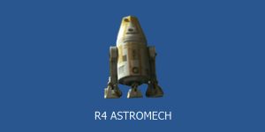 Sárga R4-M1 asztromechanikai droid